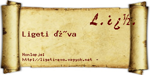 Ligeti Éva névjegykártya