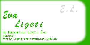 eva ligeti business card
